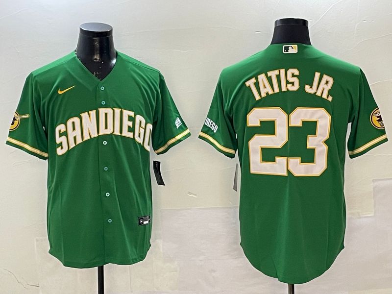 Men San Diego Padres #23 Tatis jr Green Jointly Name Game Nike 2025 MLB Jersey style 1->san diego padres->MLB Jersey